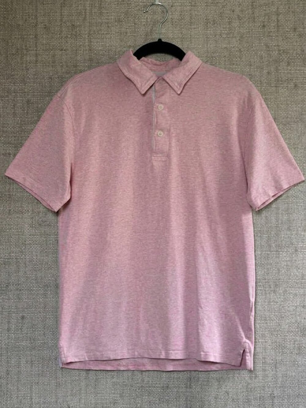 Fish Hippie Men's Heather Pink Short-Sleeve Polo